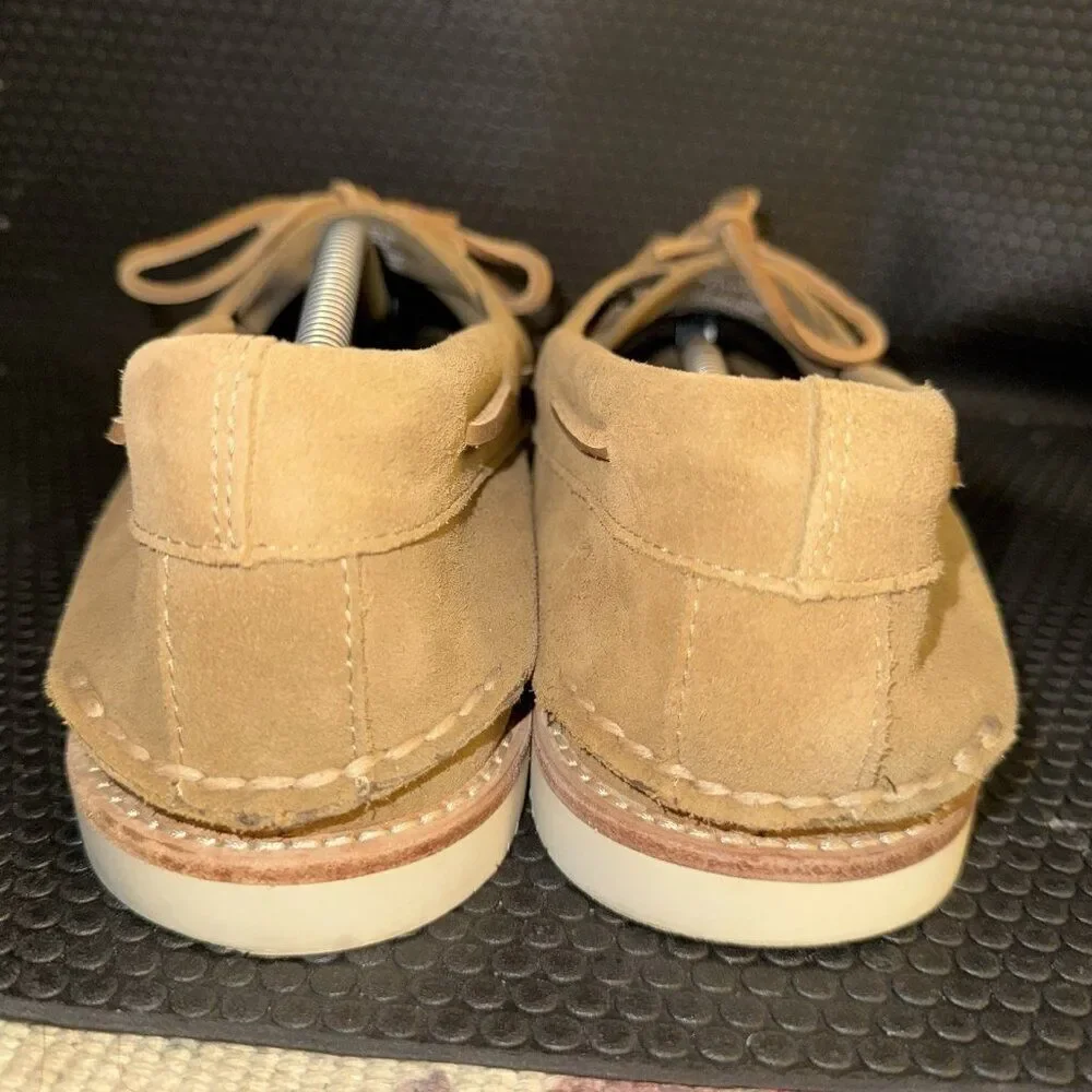 Sperry X Todd Snyder Top Sider Tan Suede Slip On Boat Shoes Men's Size 13